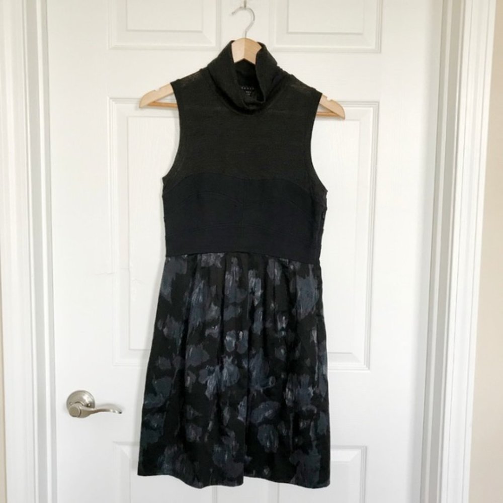 Theory NOAH Dress Size 6 Black Jacquard